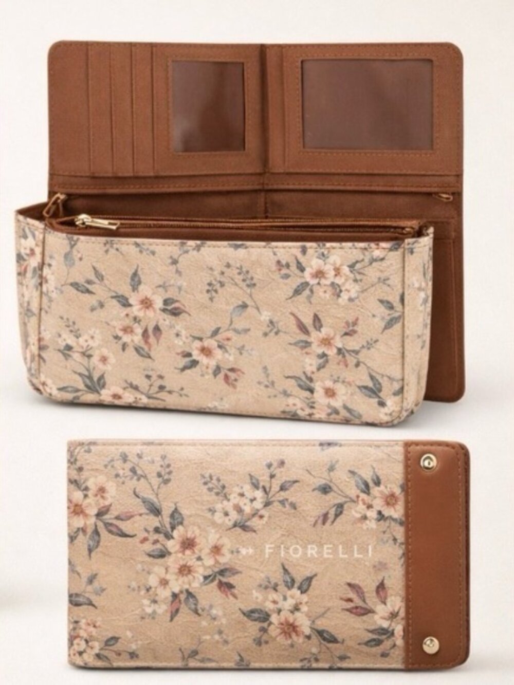 🌸 Fiorelli Floral Wallet NWT ✨ Neutral Aesthetic | Cartera Nueva